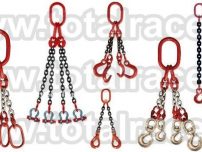 Dispozitiv de lant cu 3 brate si chei de tachelaj omega productie Crosby