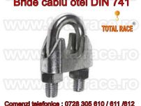 Bride-cleme de prindere cablu, din otel zincat, pentru cablu otel
