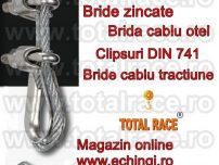 Brida zincata pentru cabluri cu diametru de la 5mm la 40mm
