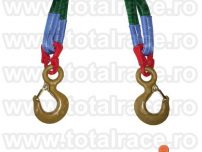 Sistem de ridicare din chingi cu 2 brate