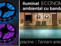 Banda led iluminat exterior piscine si fantani