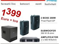 Sistem sonorizare de putere 1000W reali