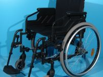 Scaun cu rotile second hand din aluminiu/45 cm