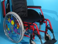 Fotoliu rulant din aluminiu second hand/latime sezut 40 cm