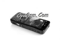 Carcasa nokia n82 silver neagra black originala completa